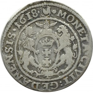 Zygmunt III Waza, ort 1618 PRVS:+, Gdańsk