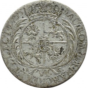 August III Sas, szóstak 1755 EC, szerokie popiersie, Lipsk