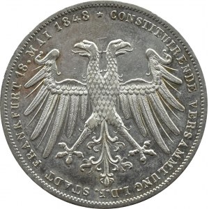 Niemcy, Frankfurt, Johann von Habsburg, dwugulden 1848, Frankfurt n. Menem