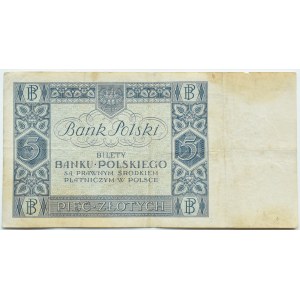 II RP, 5 złotych 1930, seria E - RZADKI