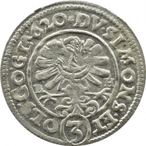Śląsk, Leopold I, 3 krajcary 1620 BH, Wrocław
