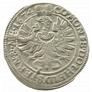 Śląsk, Sylwiusz Fryderyk, 6 krajcarów 1674 SP, Oleśnica
