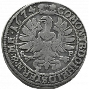 Śląsk, Sylwiusz Fryderyk, 6 krajcarów 1674 SP, Oleśnica,