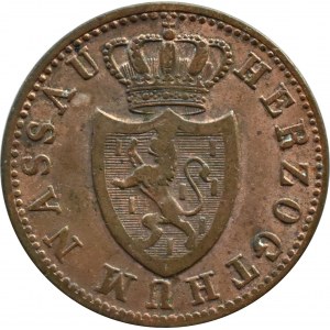 Niemcy, Nassau, Adolph, 1 kreuzer 1856, Wiesbaden