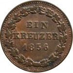 Niemcy, Nassau, Adolph, 1 kreuzer 1856, Wiesbaden