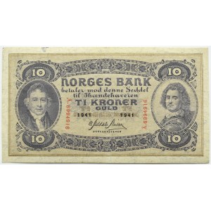 Norwegen, 10 Kronen 1941, Serie A