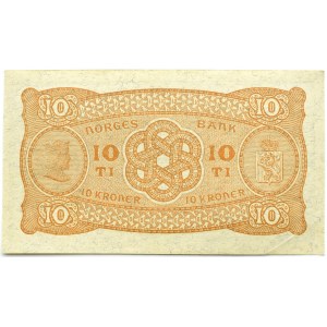 Norwegia, 10 koron 1942, seria B
