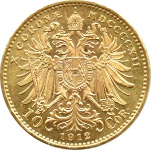 Austro-Węgry, Franciszek Józef I, 10 koron 1912, Wiedeń, UNC