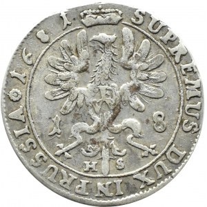 Prusy, Fryderyk Wilhelm I, ort 1681 HS, Königsberg (Królewiec)