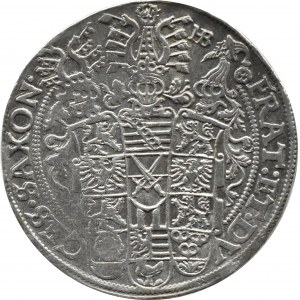 Germany, Saxony, Krystian II, John George I and Augustus, 1598 HB thaler, Dresden