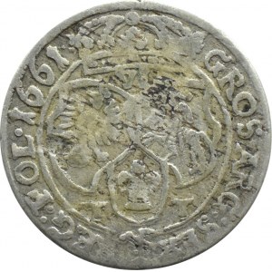 John II Casimir, sixpence 1661 TT, Bydgoszcz, SVE--.