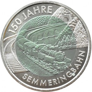 Austria, 25 euro 2004, 150 lat linii kolejowej Semmering, UNC