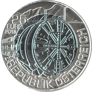 Austria, 25 euro 2013, Budowa Tunelu, UNC