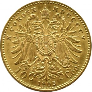 Austria-Hungary, Franz Joseph I, 10 crowns 1905, Vienna