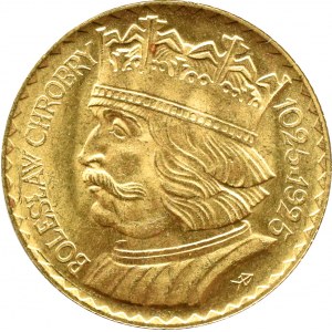 II RP, Bolesław Chrobry, 10 złotych 1925, Warszawa, odmiana żółta