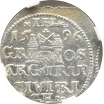 Sigismund III Vasa, trojak 1596, Riga, LI tip, NGC MS63