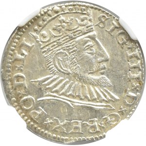 Sigismund III Vasa, trojak 1592, Riga, NGC MS62