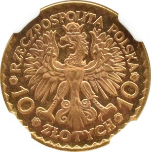 II RP, Boleslaw the Brave, 10 zloty 1925, Warsaw, NGC MS64