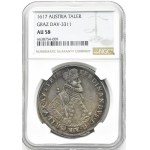 Rakousko, Ferdinand, tolar 1617, Graz, NGC AU58