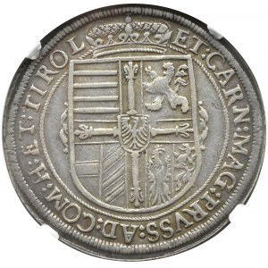 Austria, arcyksiążę Maksymilian III Habsburg, talar 1618, Hall, NGC AU55