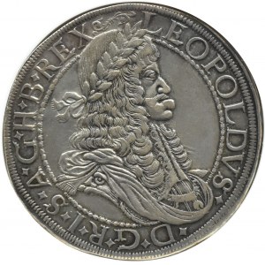 Rakúsko, Leopold I. Habsburský, tolár 1671, Viedeň, NGC AU55