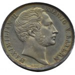 Germany, Bavaria, Maximilian II, 2 Marian guilders 1855, Munich, Beautiful!