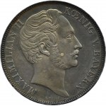 Germany, Bavaria, Maximilian II, 2 Marian guilders 1855, Munich, Beautiful!
