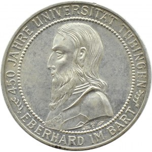Niemcy, Republika Weimarska, 5 marek 1927 F, Stuttgart, 450 lat Uniwersytetu w Tubingen