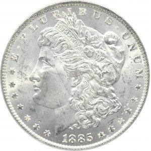 USA, Morgan, 1 dolar 1885 O, Nowy Orlean, PCGS MS63