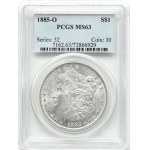 USA, Morgan, 1 dolar 1885 O, Nowy Orlean, PCGS MS63