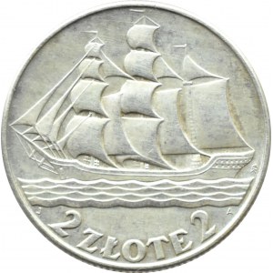 II RP, Sailboat, 2 zloty 1936, Warsaw