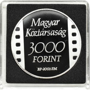 Węgry, 3000 forintów 2001, 100-rocznica filmu, Budapeszt, PROOF