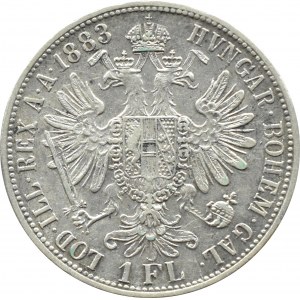 Rakúsko-Uhorsko, František Jozef I., 1 florén 1883, Viedeň