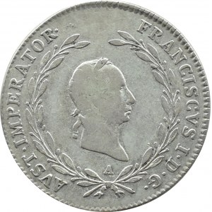 Austria, Franciszek II Habsburg, 20 krajcarów 1825 A, Wiedeń