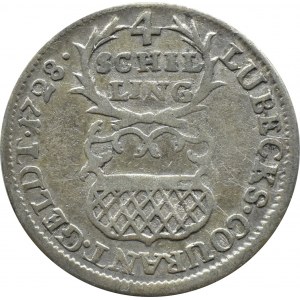 Niemcy, Wolne Miasto Lubeka, 4 szylingi 1728, Lubeka