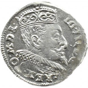 Zygmunt III Waza, trojak 1595, Wilno, CHALECKI