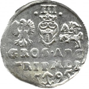 Zygmunt III Waza, trojak 1595, Wilno, CHALECKI