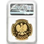 III RP, 200000 złotych 1990, 10 lat Solidarności, średnica 39 mm, NGC PF69 ULTRA CAMEO