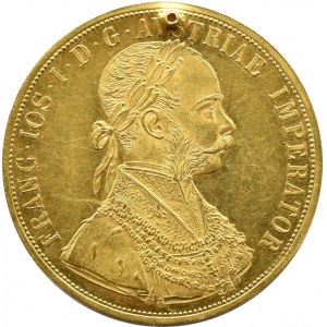Austro-Węgry, Franciszek Józef I, 4 dukaty 1900, Wiedeń, stare bicie