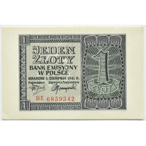 General Government, 1 zloty 1941, BE series, Cracow