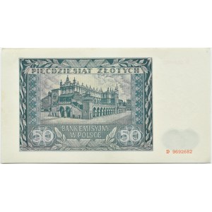 General Government, 50 zloty 1941, series D, Kraków
