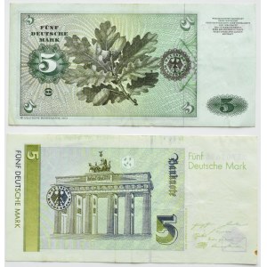 Germany, West Germany, lot 5 marks 1980/1991, Frankfurt