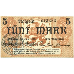 Dirschau/Tczew, 5 marek 1918, UNC