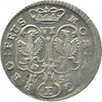 Niemcy, Prusy, Fryderyk II Wielki, szóstak, 1755 E, Königsberg (Królewiec)