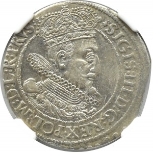 Zygmunt III Waza, ort 1615, Gdańsk, typ II - szeroka kryza, NGC AU Det.