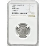 Sigismund III Vasa, trojak 1590 ID, Poznań, NGC AU Det.