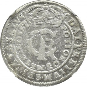 Jan II Kazimierz, złotówka (tymf) 1666 AT, Bydgoszcz, NGC XF Det.
