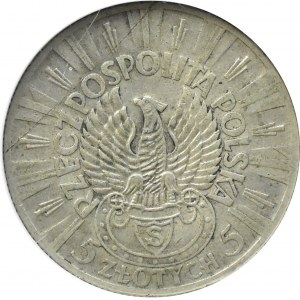 II RP, Jozef Pilsudski, 5 zloty 1934 rifleman, Warsaw, GCN XF40