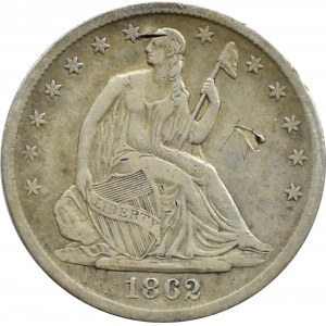 USA, Liberty, 1/2 dollar 1862 S, San Francisco