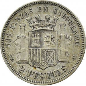 Hiszpania, Rząd Tymczasowy, 2 pesety 1870, Madryt